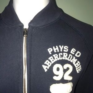 Abercrombie & Fitch zip up sweatshirt, crew collar